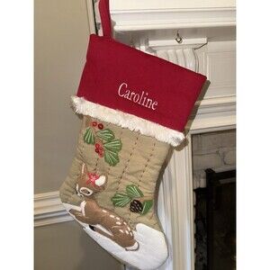 Pottery Barn Kids Caroline Stocking Deer Christmas
